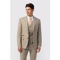 Antique Rogue Slim Fit Taupe Herringbone Tweed Men's Suit Jacket