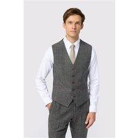 Antique Rogue Tailored Fit Jace Grey Berry Tweed Waistcoat