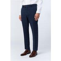 Antique Rogue Tailored Fit Ezra Blue Check Men's Trousers