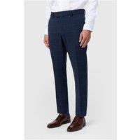 Antique Rogue Tailored Fit Ezra Blue Check Men's Trousers