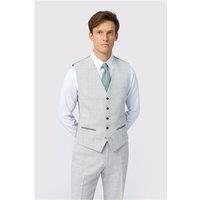 Antique Rogue Tailored Fit Alva Taupe Check Tweed Waistcoat