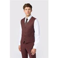 Antique Rogue Slim Fit Harley Mulberry Flannel Waistcoat