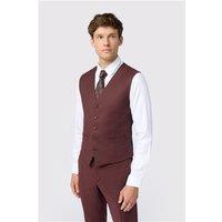 Antique Rogue Slim Fit Harley Mulberry Flannel Waistcoat