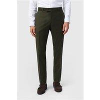 Antique Rogue Slim Fit Harley Khaki Green Flannel Men's Trousers