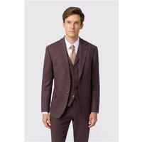 Antique Rogue Slim Fit Mulberry Herringbone Tweed Men's Suit Jacket