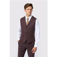 Antique Rogue Slim Fit Mulberry Herringbone Tweed Waistcoat