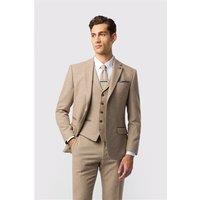 Antique Rogue Slim Fit Camel Herringbone Tweed Men's Suit Jacket