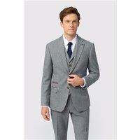 Antique Rogue Slim Fit Grey Herringbone Tweed Men's Suit Jacket