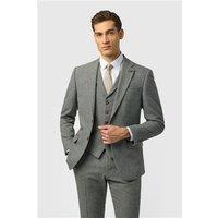 Antique Rogue Slim Fit Grey Herringbone Tweed Men's Suit Jacket