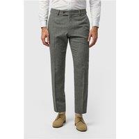 Antique Rogue Slim Fit Grey Herringbone Tweed Men's Trousers