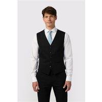 Antique Rogue Slim Fit Curtis Black Twill Waistcoat