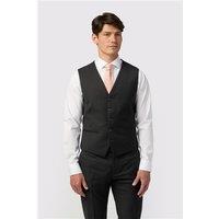 Antique Rogue Slim Fit Curtis Charcoal Grey Twill Waistcoat