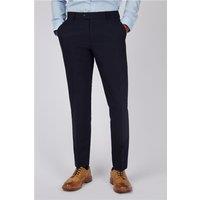 Antique Rogue Slim Fit Navy Blue Twill Men's Trousers