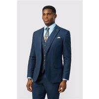 Antique Rogue Slim fit Navy Blue Texture Stretch Men's Suit Jacket