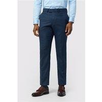 Antique Rogue Slim Fit Navy Blue Texture Stretch Men's Trousers