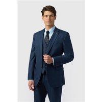 Antique Rogue Regular Fit Navy Blue Texture Stretch Men's Suit Jacket