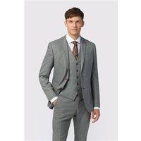 Antique Rogue Slim Fit Grey Texture Stretch Men's Suit Jacket