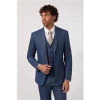 Antique Rogue Slim fit Blue Texture Stretch Men's Suit Jacket