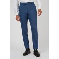 Antique Rogue Blue Texture Stretch Men's Slim Fit Trousers
