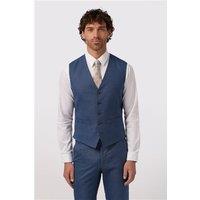 Antique Rogue Blue Texture Stretch Waistcoat