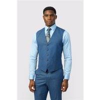 Antique Rogue Blue Texture Stretch Waistcoat