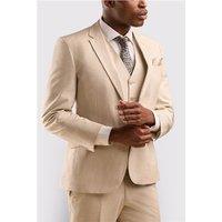 Scott by The Label Tailored Fit Stone Linen Blend Men's Suit Jacket