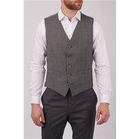 Scott by The Label Regular Fit Grey Pick And Pick Waistcoat
