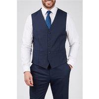 Scott by The Label Ink Blue Sharkskin Waistcoat