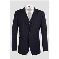 Scott by The Label Contemporary Navy Blue Prince of Wales Check Men's Suit Jacket