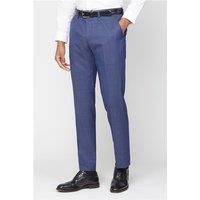 Scott by The Label Navy Blue Pindot Slim Fit Men's Trousers