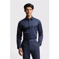 Ted Baker Navy Blue Mens Shirt, Long Sleeve, Slim fit