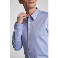 Blue Ted Baker Mens Slim Fit Shirt, Long Sleeve by Suit Direct