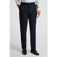 Ted Baker Regular Fit Navy Blue Grid Check Men's Trousers