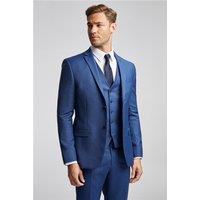 Ted Baker Slim Fit Cobalt Sharkskin Men's Suit Jacket