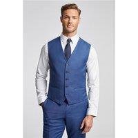 Ted Baker Slim Fit Cobalt Sharkskin Waistcoat by Suit Direct