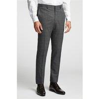 Ted Baker Slim Fit Charcoal Grey Blue Prince of Wales Check Men's Trousers