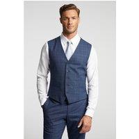 Ted Baker Slim Fit Blue and Mauve Check Waistcoat