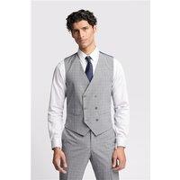 Ted Baker Slim Fit Bredon Grey Blue Check Waistcoat