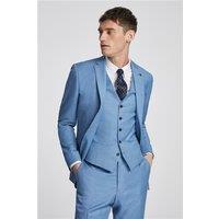 Ted Baker Slim Fit Draco Blue Sharkskin Men's Suit Jacket by Suit Direct