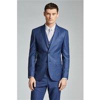 Ted Baker Slim Fit Volan Blue Subtle Check Men's Suit Jacket by Suit Direct