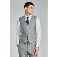 Ted Baker Slim Fit Grey Prince Of Wales Check Waistcoat by Suit Direct