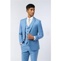 Ted Baker Slim Fit Tilson Blue Sharkskin Men's Suit Jacket