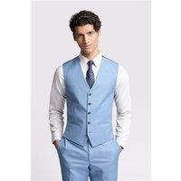 Ted Baker Slim Fit Tilson Airforce Blue Sharkskin Waistcoat