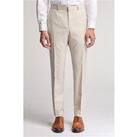 Ted Baker Slim Fit Turner Stone Sharkskin Men's Trousers, Beige