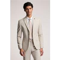 Ted Baker Slim Fit Morris Stone Cotton Linen Beige Men's Suit Jacket