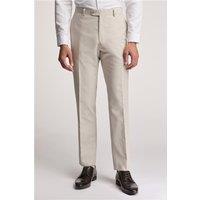 Ted Baker Slim Fit Morris Stone Cotton Linen Men's Trousers, Beige