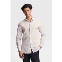 Ted Baker Beige Linen Mens Shirt, Long Sleeve, Slim fit