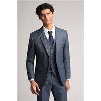 Ted Baker Slim Fit Riley Navy Blue Texture Puppytooth Men's Suit Jacket