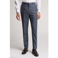 Ted Baker Slim Fit Riley Navy Blue Texture Puppytooth Men's Trousers