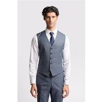 Ted Baker Slim Fit Riley Navy Blue Texture Puppytooth Waistcoat